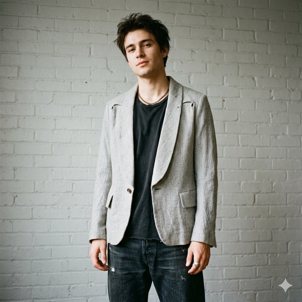 Vintage 2000s Undercover‎ Blazer Jacket Mens 3 Gray Felted Wool Japanese Street